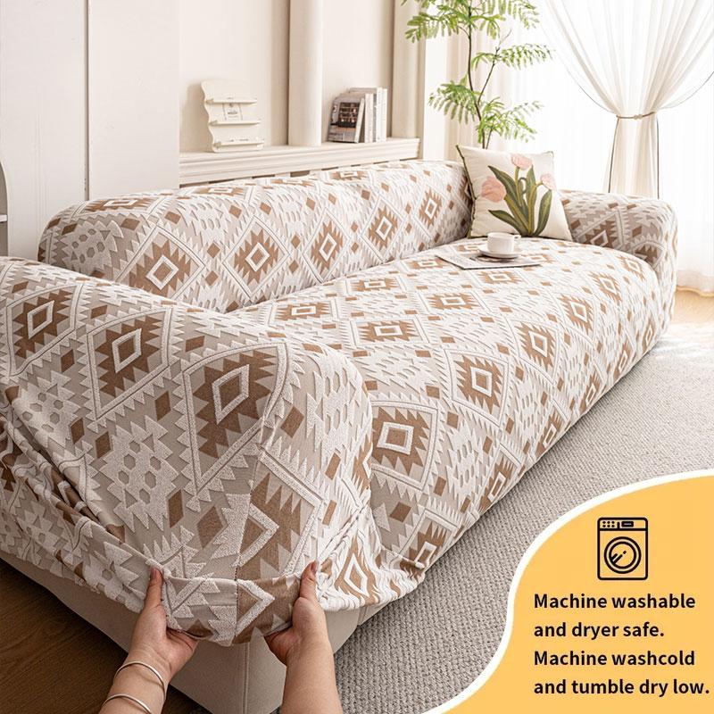 1PC-Bohemian style living room sofa cover autumn and winter anti cat scratch straight row all inclusive sofa cover