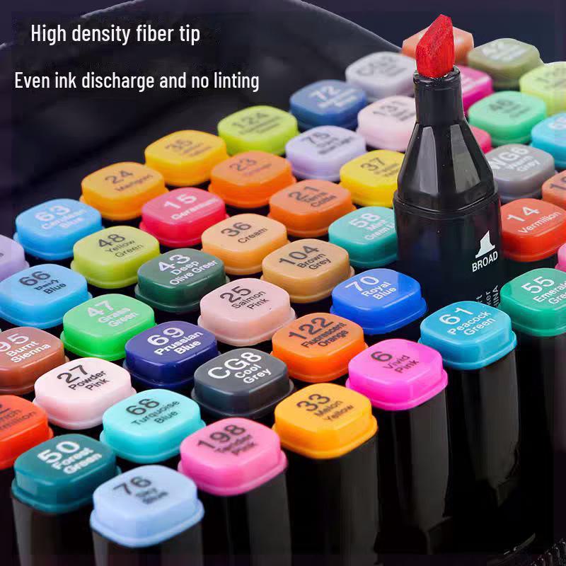 Dual-tip Oil-based Marker Pen for Quick-drying Graffiti and Painting, Ideal for Children's Art, Coloring Books, and Student Projects.