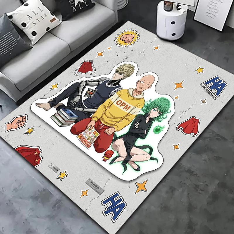 Onepunch Man Teppich für Wohnzimmer Schlafzimmer Zuhause Sofadekoration Kinder Spiel rutschfeste Bodenmatte