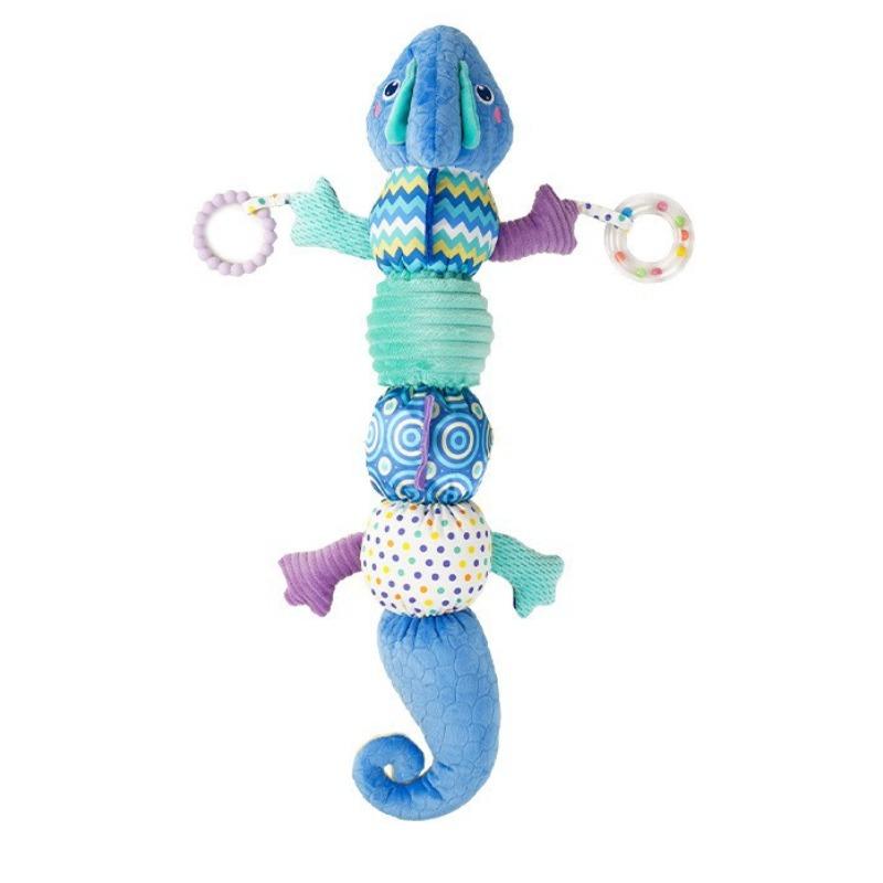 

Baby Plush Rattle Toys Dinosaur Caterpillar Worm Animals Appease Dolls 0 12 Months Infant Educational Interactive Sensory Toys синий