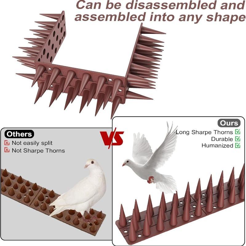 Bendable Bird Repellent Spikes Outdoor Anti Pigeon Cat Squirrel Deterrent For Garden Fence Roof Balcony Railing