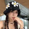 Spring and Autumn Niche Colorful Flowers Hollow Knitted Hat Female Fisherman Hat Big Brim Showing Face Small Sunshade Basin Hat