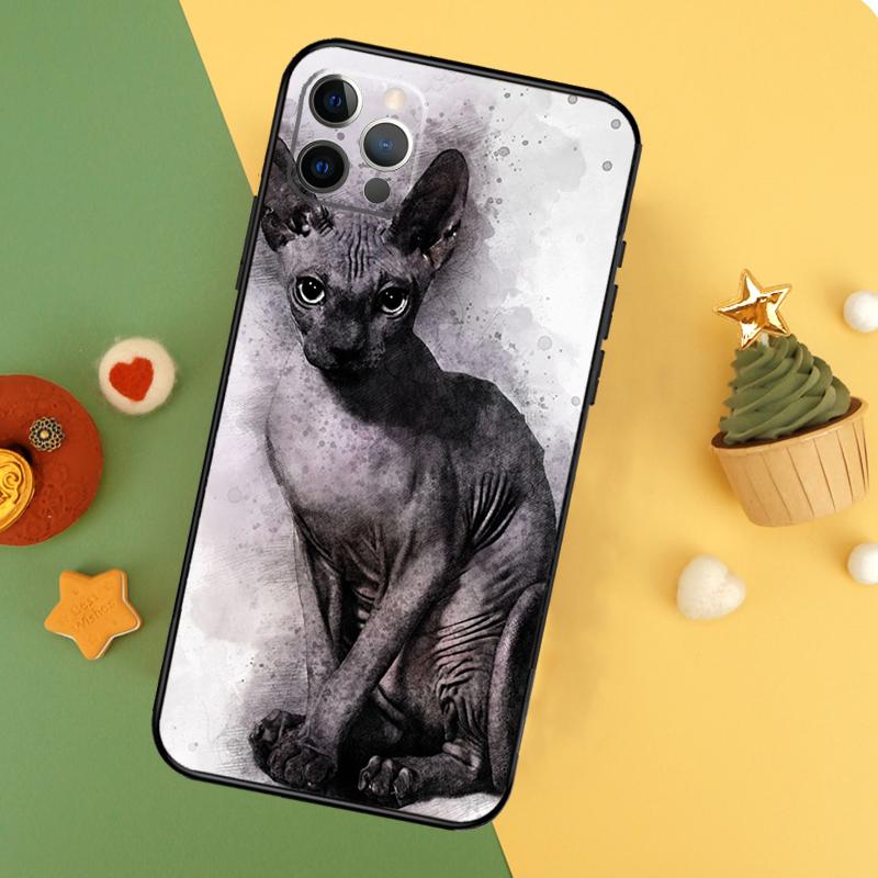 Sphinx Cat Case For iPhone 13 12 Mini 11 14 16 15 Pro Max 7 8 Plus X XR XS Max Back Cover