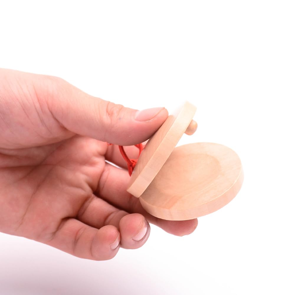 LKCCTK Small Instrument Set Handbell Triangle Castanet Instrument Ensemble Concert Concert Children Elementary School Fun Instrument 3-Piece