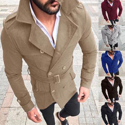 Herrenmode Slim Fit Langarm Anzug Top Jacken Trenchcoat Herren Herbst Winter