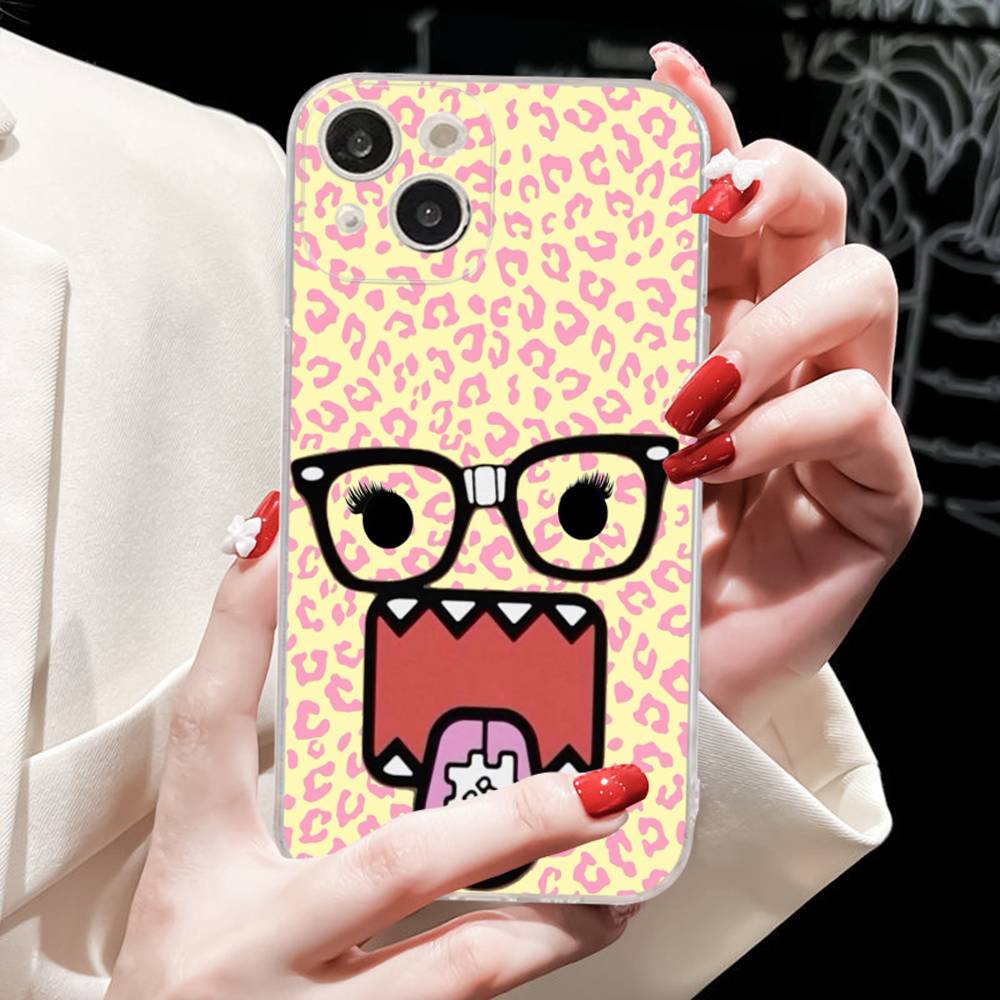 Cute Domo Kun Phone Case For IPhone 17 16 15 14 13 11 12 Pro Max 16 Plus Transparent