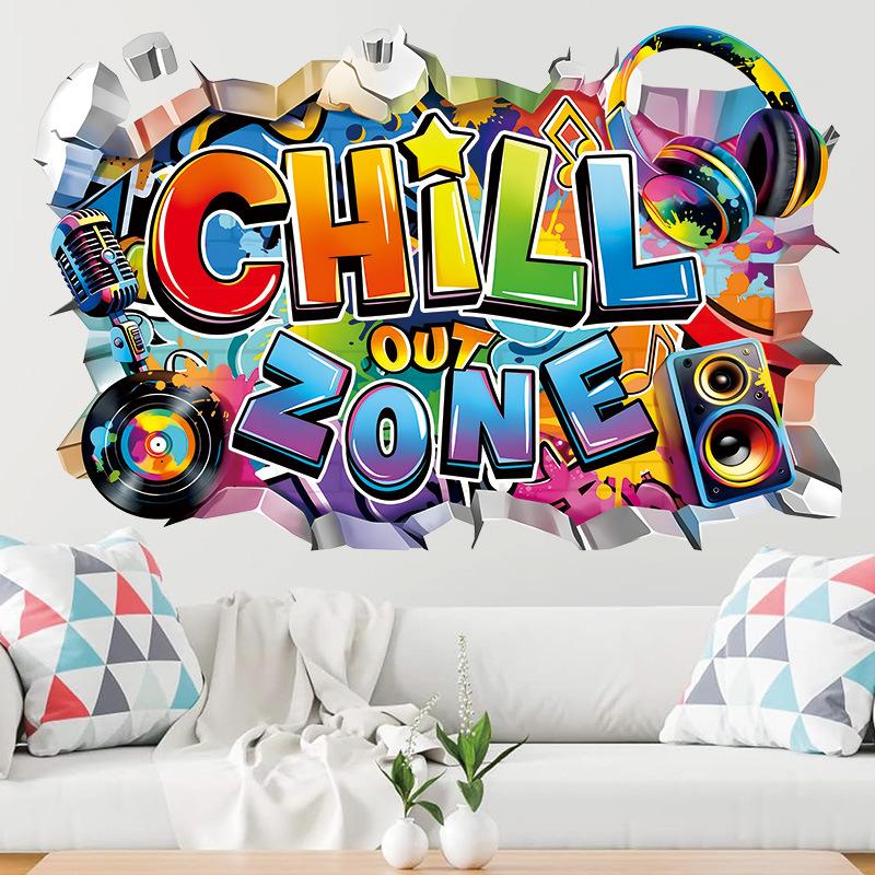3D Gaming Wall Sticker Self-Adhesive Game Room Decor Gamer Bedroom Wall Decal