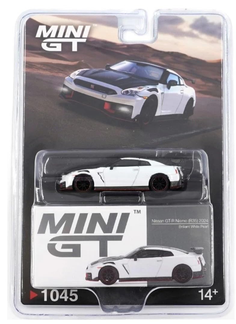 

Sunrich MINI GT Nissan Nismo 2024 Brilliant White Pearl Готовая модель 1/64 GT-R (Левый руль) MGT01045-BL