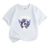Kids Boys Girls 100% Cotton Crew Neck Short Sleeve T-Shirt,