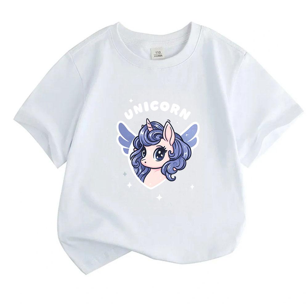 Kids Boys Girls 100% Cotton Crew Neck Short Sleeve T-Shirt,