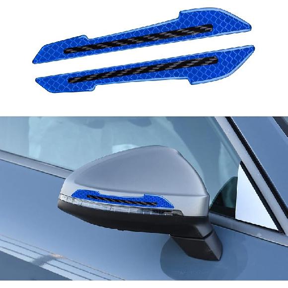 RUANTE Universal Car Reflective Stickers Super Reflectives Rearview Mirror Trim Stickers Cars Anti-Collision Strips Reflection Warning Decals