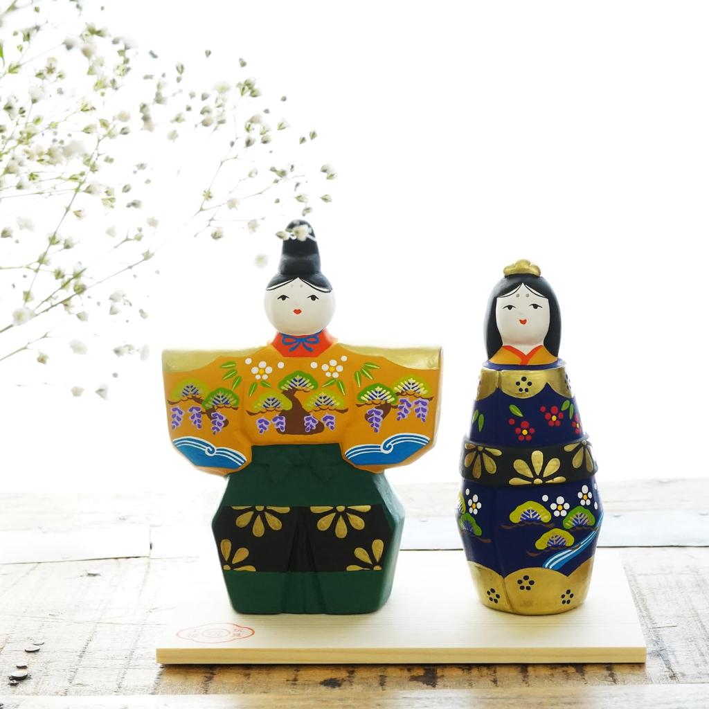 Fukubeya Hina Standing Doll with Toy Modern and Makes a Great Gift Seto-yaki Doll, Base, Workshop, Cute,