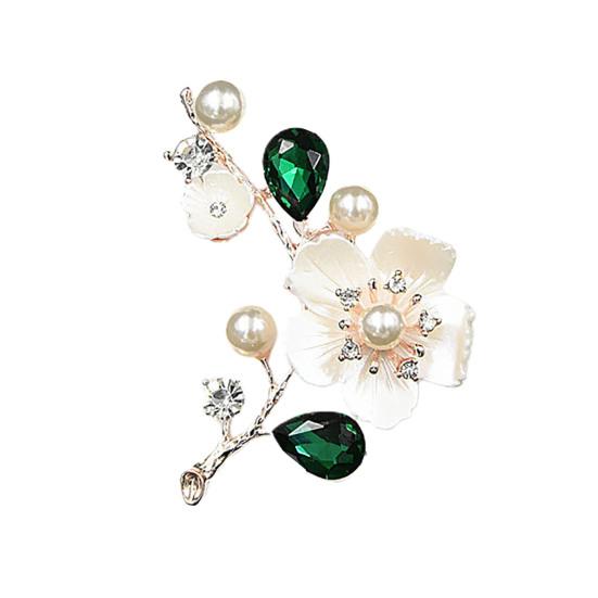 1Pc Elegant Plum Brooch Jewelry Bouquet Large Safety Pin Gift KTJ