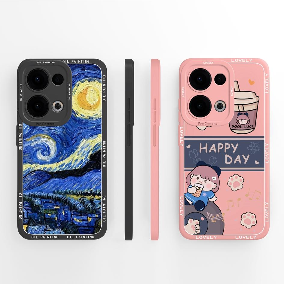 Für Oppo Reno13 Pro 12F F27 A3 NFC Realme C75 Realme 14 Pro Plus A40 A40m A60 Hülle Hübsche Avocado Weiche Flüssigkeit Silikon Stoßfeste Abdeckung für Oppo Shell