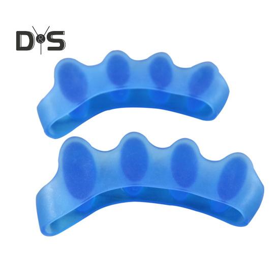 

1 пара разделителей пальцев для бурсита пальцев, проставки для пальцев, выпрямители, растягиватель для пальцев, корректор бурсита пальца для женщин и мужчин синий