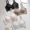 Breathable Soft Support Bra for Small Breasts - No Underwire, with Side Gathering and Jelly Strips for Lift