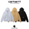Carhartt Style Hooded Zip-Up Sweatshirt Mens Loose Fit Cotton Fleece Pullover Daily Casual Wear