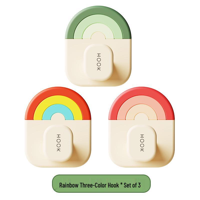 

Rainbow Dopamine Dormitory Wall Hook - Bathroom & Living Room Storage Organizer