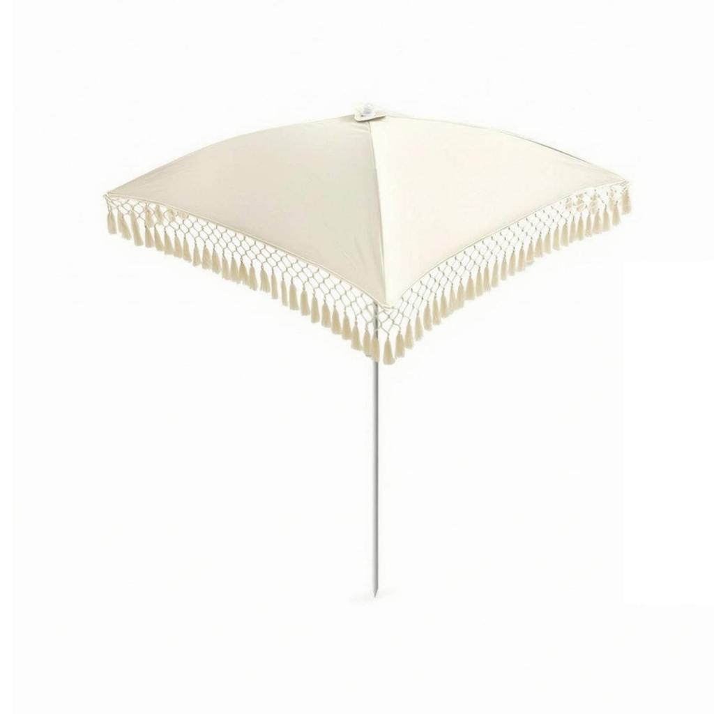 Square Outdoor Sun Umbrella UPF50+ with Water-Fill Base Blocking
