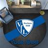 Custom Name VfL Bochum Round Area Rug,Carpet Rug for Living Room Bedroom Sofa Playroom Decor,Non-slip Floor Mat