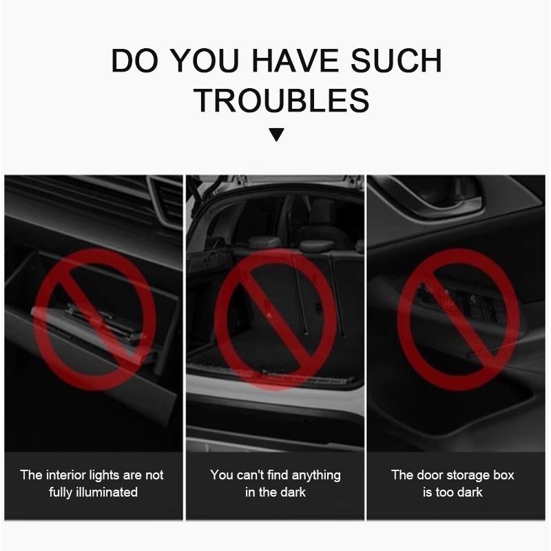 SEAMETAL USB Charging Car Automatic Induction Lamp Touch Sensor Lamp Trunk Light Reading Light