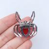 Natural Gem Stone Spider Brooch for Backpacks Jackets Hats Pants Jewelry Accessory Natural Quartz Halloween Spider Pin Brooch