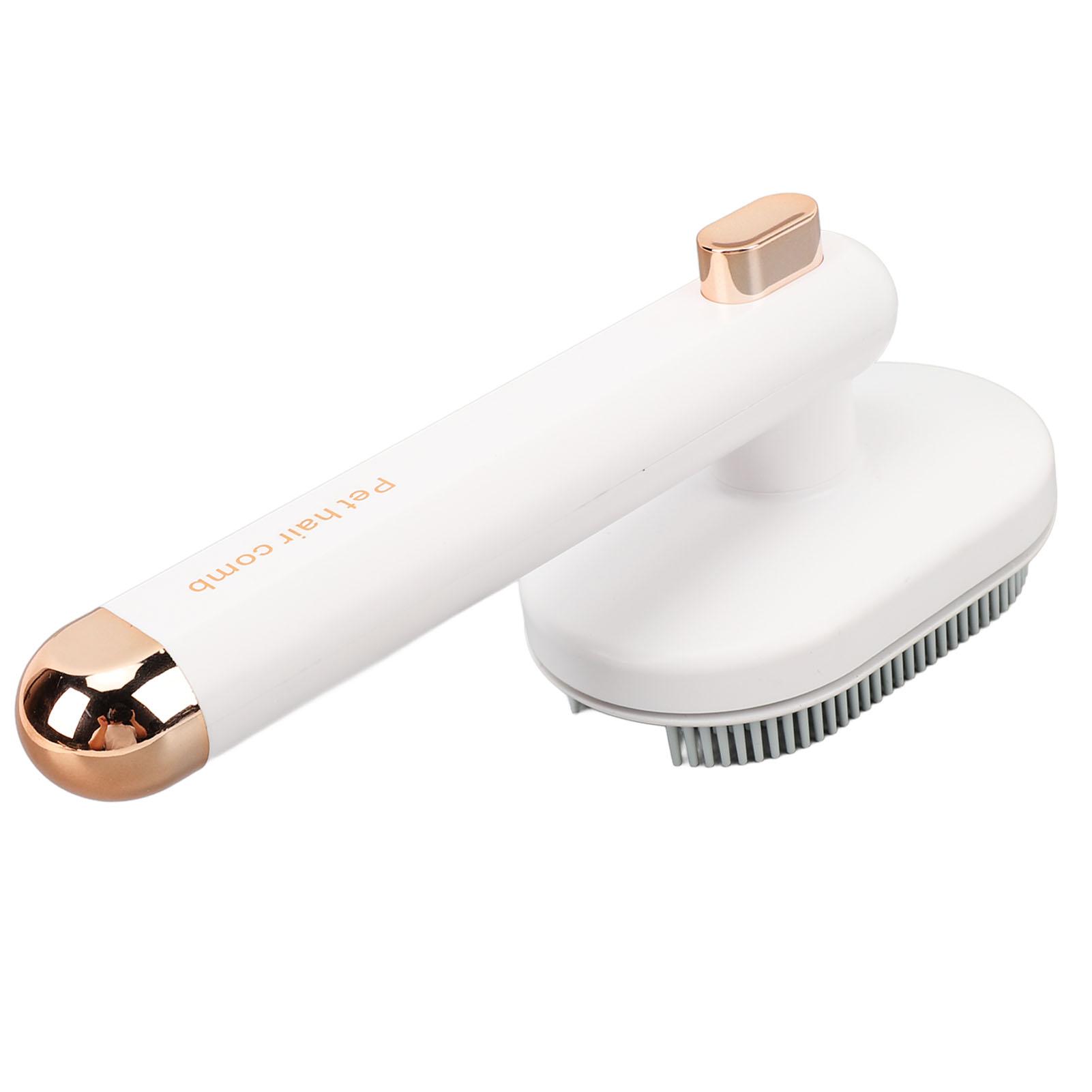 

Кошачья щетка белого цвета, вращающаяся на 90 градусов, изогнутая игла высокой плотности, расческа для удаления шерсти домашних животных