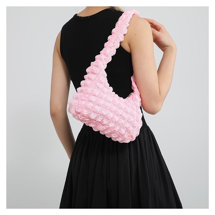 Cute Bubble Single Shoulder Bag For Daily Use With Zipper Closure And Polyester Lining