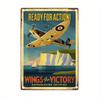 Vintage Supermarine Spitfire Metal Sign  Classic Wall Art Bright Colors Perfect for Home Bar Office Decoration Du