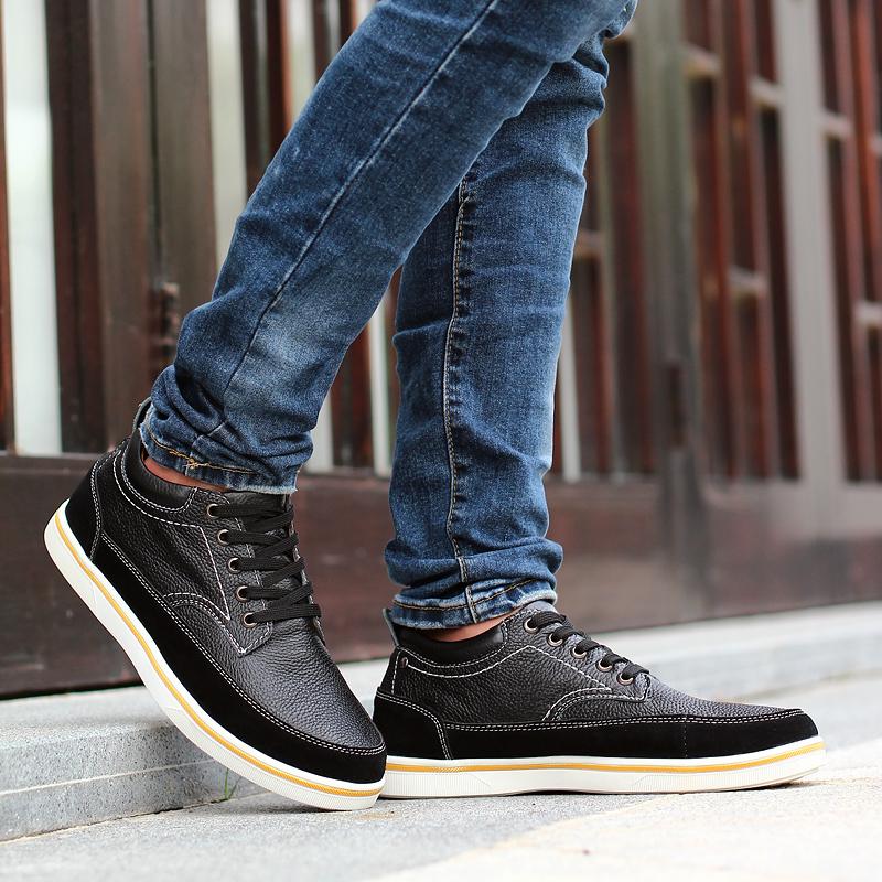 Scarpe Elevator da Uomo Vera Pelle Rialzo Scarpe Casual Scarpe Aumento Altezza Solette 6CM Uomo Alto Scarpe Formali Calzature Più Alte
