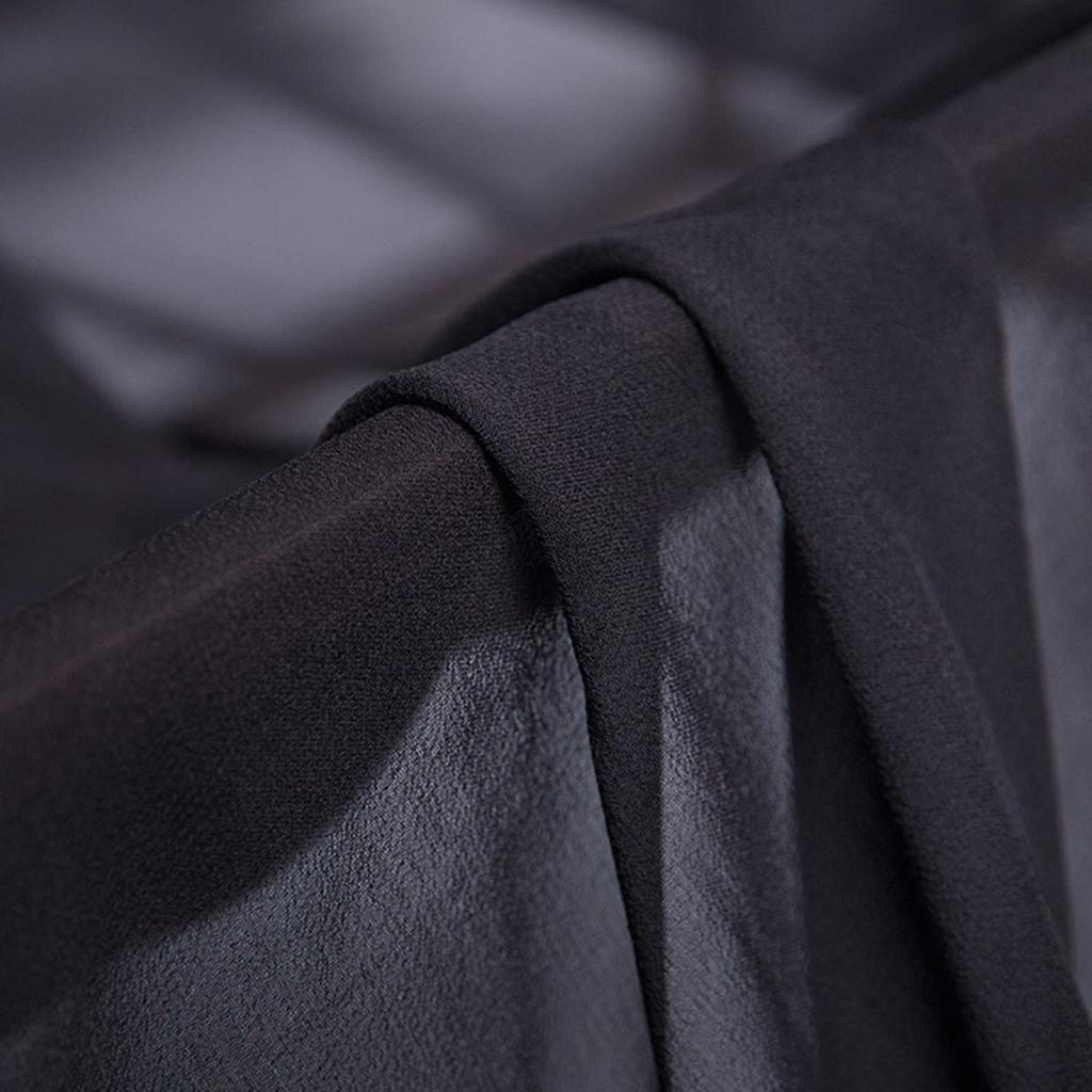 Moonfarm Black 100D Soft Chiffon X Solid for Crafts Fabric, 1-5m 1.5m Wide, Color, Thin, (5m)