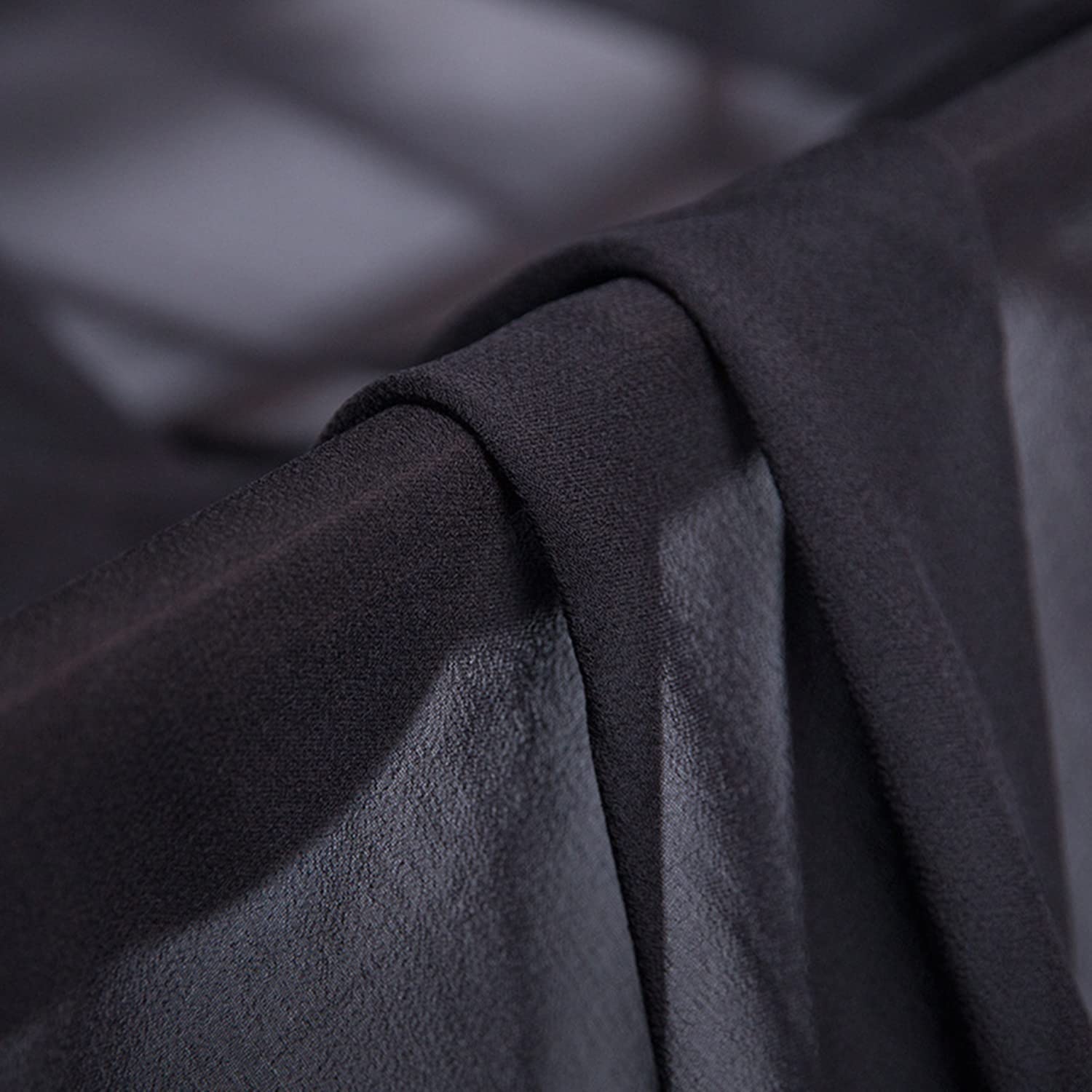 

moonfarm Black 100D Soft Chiffon x Solid for Crafts Fabric, 1-5m 1.5m Wide, Color, Thin, (5m) чёрный