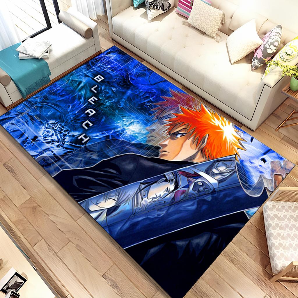 3D Anime Bleach Japan Cartoon Area Rug,Carpet Rug for Home Living Room Bedroom Sofa Doormat Decor,kids Non-slip Floor Mat Gift