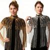 Eșarfă de Umăr Elegantă cu Mărgele și Ciucuri, Confortabilă, din Poliester, Ușoară, la Modă
