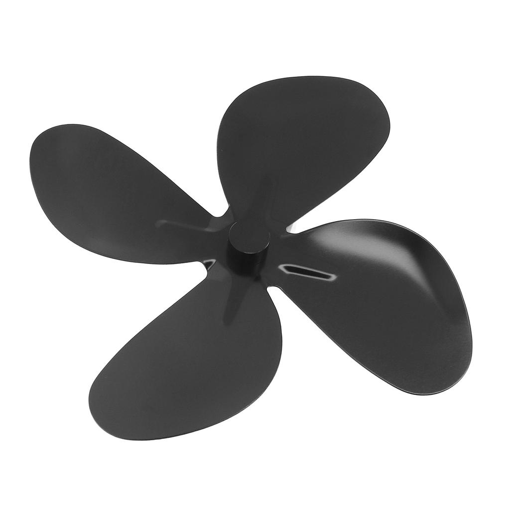 Náhradní lopatka ventilátoru kamen Hliníková slitina Ventilátor ke krbu 4 lopatky se šestihranným klíčem Šroub Černá