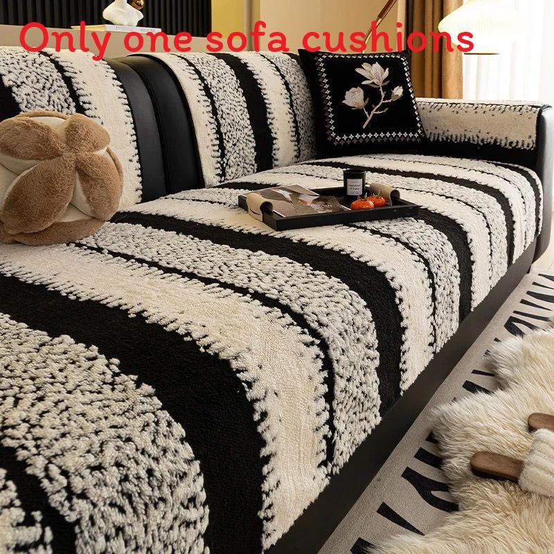 

Modern Geometric Plush Sofa Blanket Cover With Nonslip Fit For Living Room Decor Star,88x88cm