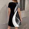 Women's Fashion Summer Casual Short Sleeve Floral Print Dresses
