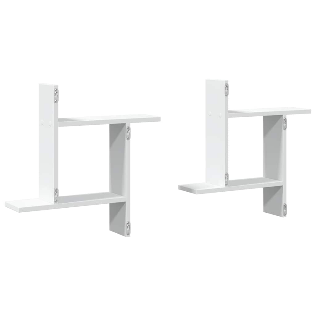 Vidaxl Wall Shelves, 2 Pcs, White, 50X12X50 Cm