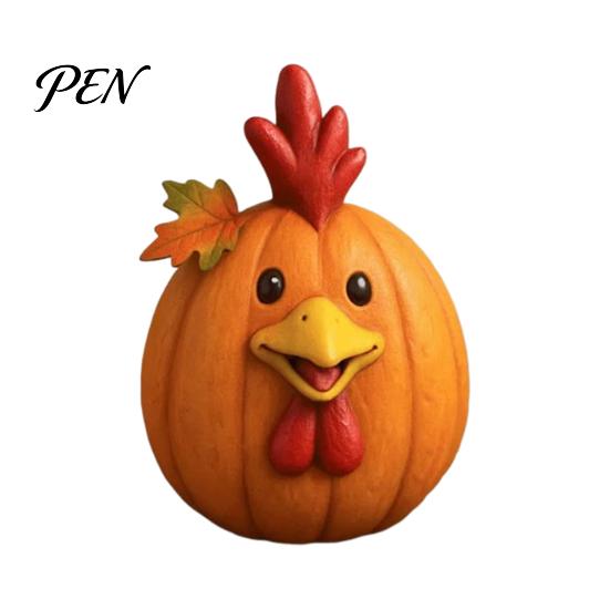 Whimsical Autumn Window Displays Artificial Pumpkin Decor, Cute Animals Decorative Pumpkins, Thanksgiving Resin Pumpkins Animal Figures for Fireplace