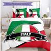 Set Lenzuola Stampate Calcio Italia 3 Pezzi Copriletto Traspirante Accogliente come Regalo per Inaugurazione Casa o Vacanze