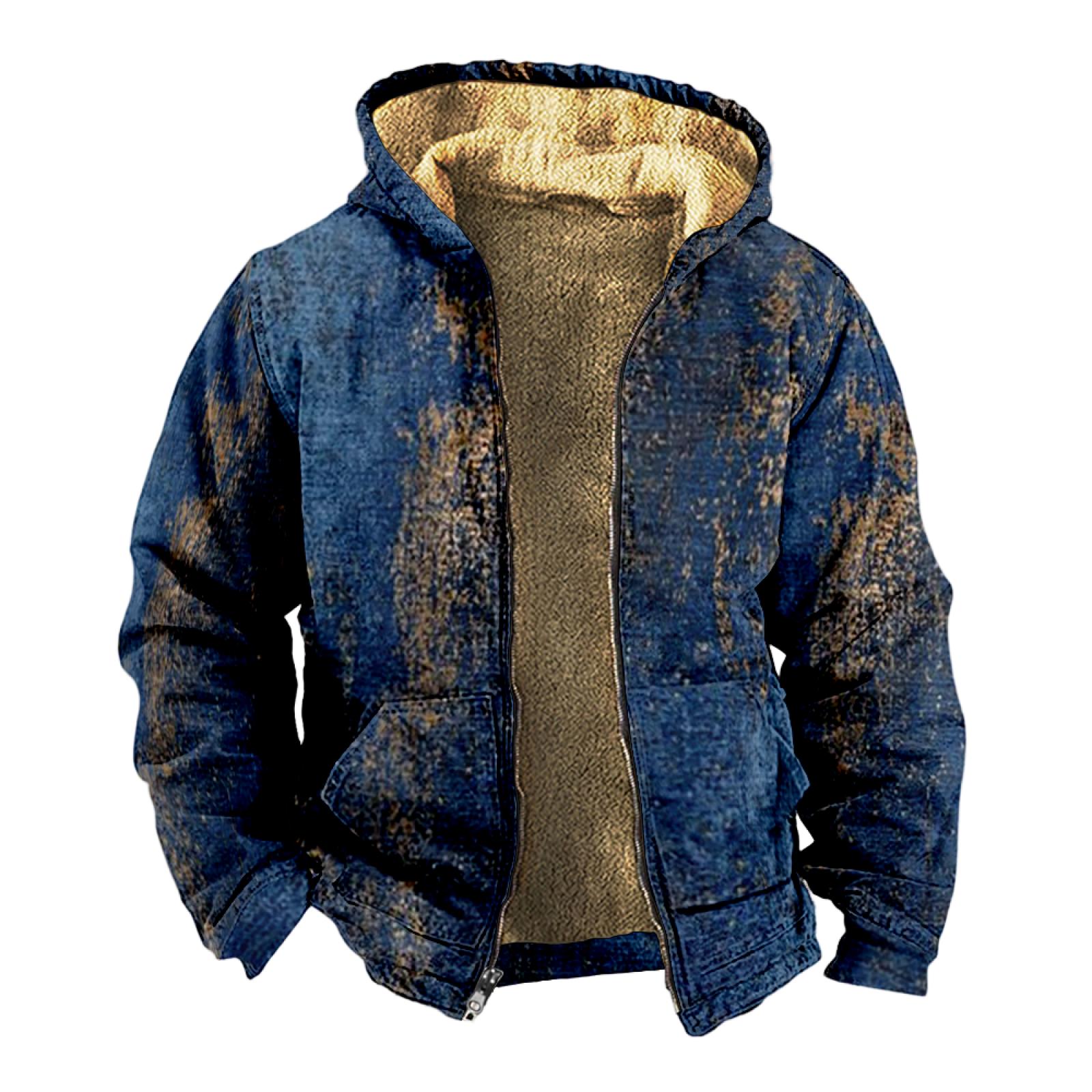 Мужской индивидуальный повседневный свитер на молнии с длинным рукавом и принтом — фото 10