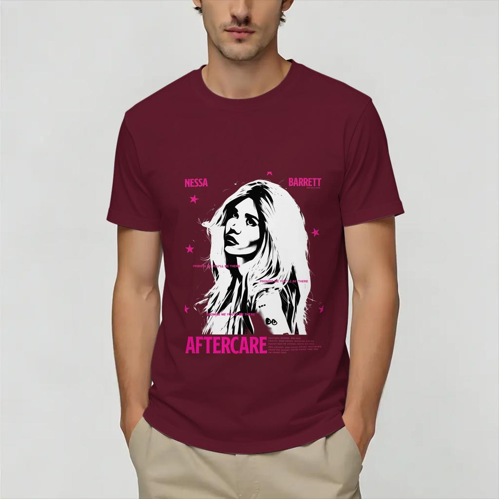 Nessa Barrett Aftercare T Shirts for Unisex Cotton Hipster TShirts O Neck Tee Shirt Short Sleeve Tops Printed