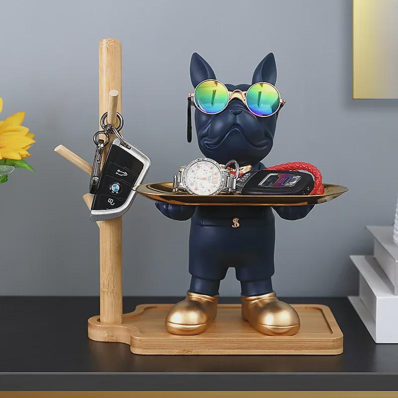 Luxury Dog Tray Ornament for Living Room TV Cabinet – Elegant Home Décor & Creative Storage, Perfect Housewarming Gift