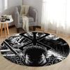 Guts Sword In Berserk Printed Round Carpet for Living Room Bedroom Kitchene Rugs Mats Flannel Anti-Slip Rug Decoration Gift