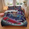 3pcs set Skateboarding Skeleton 1 Quilt Cover + 2 Pillowcases, All Seasons Bedroom Setting, Perfect for Home and Dorm Decor a196