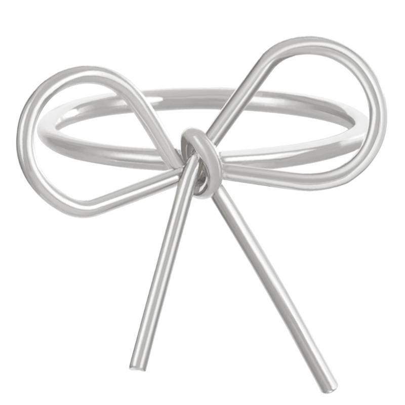 Allergy Free Bowknot Rings Adjustable Butterfly Knot Rings Bow Shaped Finger Rings Ornament Handmade Jewelry for Women 1