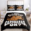 Capybara Cartoon Anime Niedlich Ganzjahres Bettbezug kawaii Bettwäscheset Weiche Deckenhülle und Kissenbezüge Einzel-/Doppel-/Queen-/King-Size