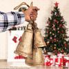 Set of 3 Rustic Black Style X-Large Bells Handmade Giant Metal Harmony Christmas Hanging Cow Bells Complete Set On Jute Rope