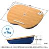 CIKALIN Knee Table with Table Cushion, Tablet, PC Table, Laptop Desk, Navy