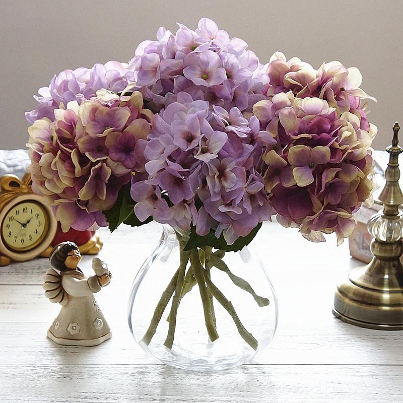 1/2PCS Silk Hydrangea Bouquet Artificial Flowers for Home Vase Centerpieces Bridal Bouquet Wedding Decor